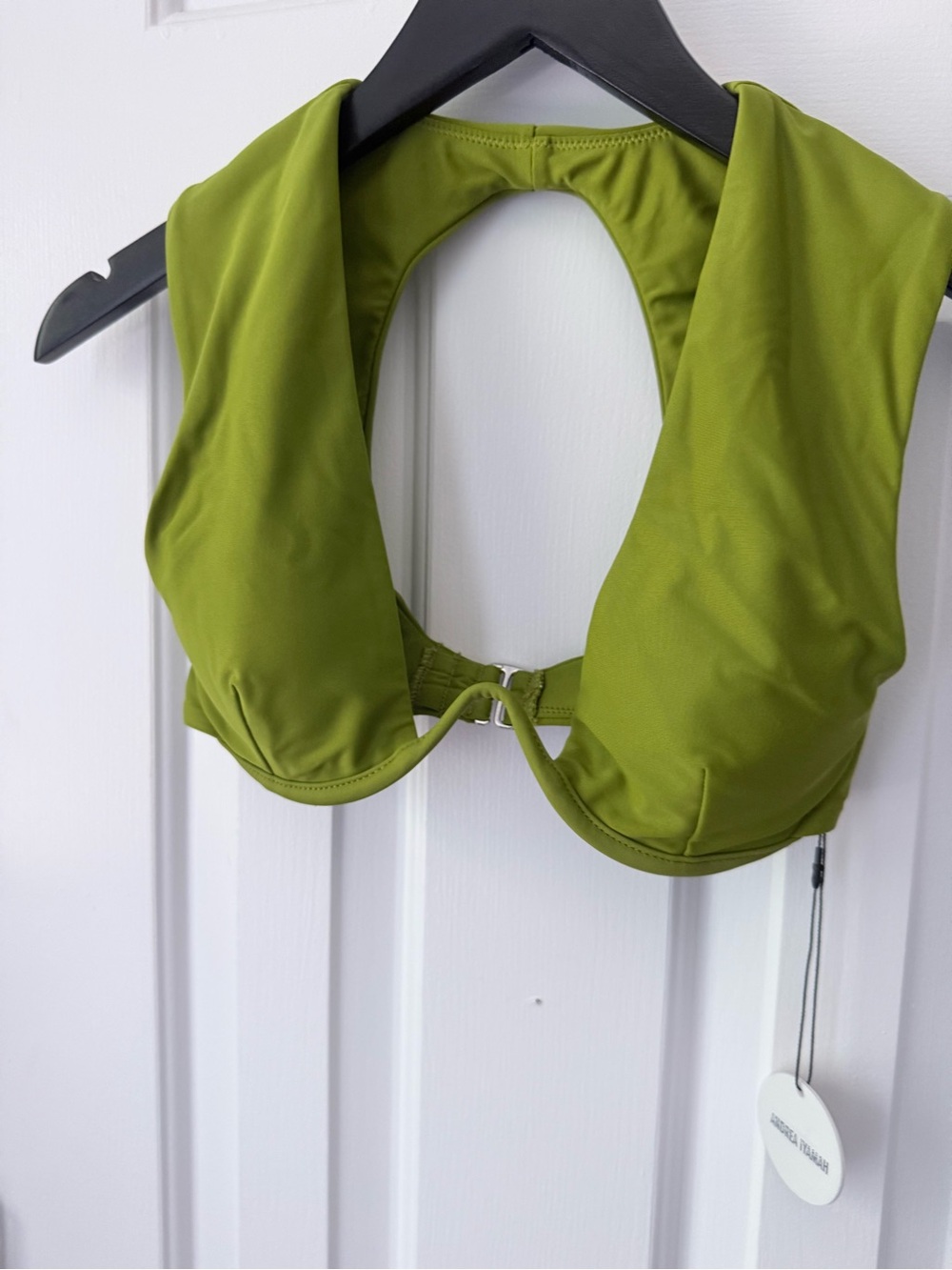 NWT Andrea Iyamah Olive Green Underwire Bikini Top